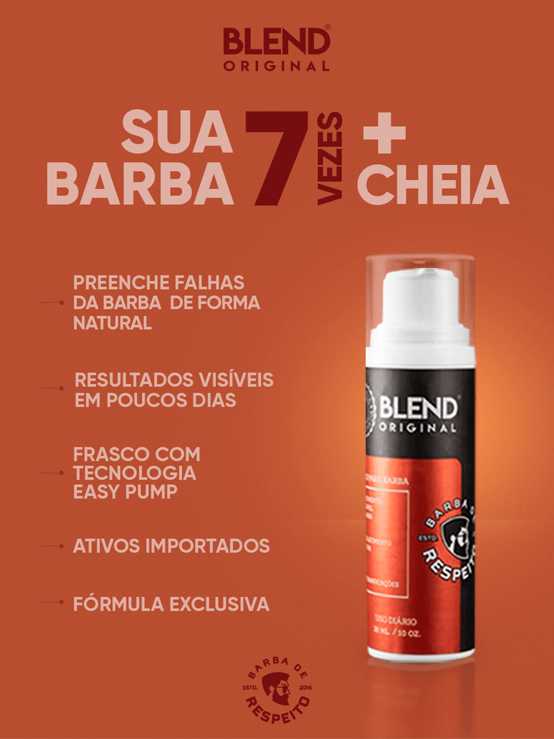 Blend Original® para Crescimento de Barba - 1 Mês de Tratamento - Barba de Respeito - One ProMix 